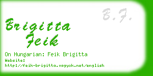brigitta feik business card
